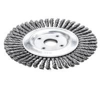 Lessmann Pipeline Brush With Steel Wire - 40 Knots, 125mm Diameter, 22.2mm Bore