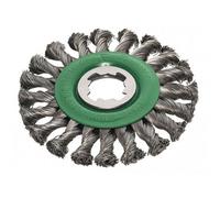 Lessmann X-Lock Non-Spark Knot Wheel Brush Multi Colour (Stainless Steel, 115mm)