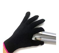 Lessmon Professional Heat Resistant Glove for Hair Styling Heat Blocking for Curling, Flat Iron and Curling Wand Suitable for Left and Right Hands, 1 Piece, Pink Edge