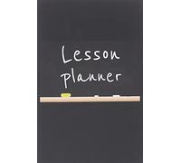 Lesson Planner: Undated Teacher Student Lesson Planner Journal for School, College | 6x9, Planning Book with 100 Template Pages | Black Color Design Cover