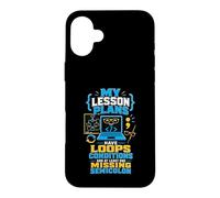Lesson Plans Code Teacher Humor Case for iPhone 16 Plus