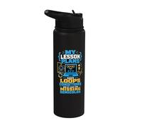 Lesson Plans Code Teacher Humor Stainless Steel Insulated Water Bottle