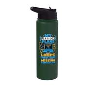 Lesson Plans Code Teacher Humor Stainless Steel Insulated Water Bottle