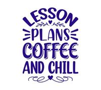 Lesson Plans Coffee and chill Coffee Quotes Poster Typographic Slogan Design Lettering Decals 49.4x67.1cm Wall beautification DarkBlue