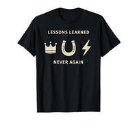 Lessons Learned Never Again Minimal Icon Graphic Design T-Shirt