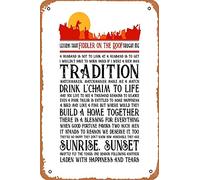 Lessons That The Fiddler On The Roof Taught Me Poster Vintage Home Decor Garage Man Cave Wall Art Retro Metal Tin Sign 8X12 Inches