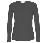 LessThanTenQuid Ladies Womens Plain Stretchy Long Sleeve Round Neck Top UK Sizes 8-24 (Plain Grey, 16-18)