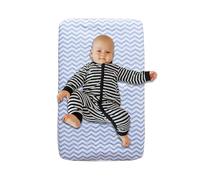 Lessy Messy Diaper Changing Pad Covers, The Only Changing Pad Covers That are Leak-Proof and Washer/Dryer Safe, Elastic Edges Make for Snug Fit Around Changing Pad Blue P1