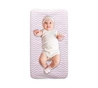 Lessy Messy Diaper Changing Pad Covers, The Only Changing Pad Covers That are Leak-Proof and Washer/Dryer Safe, Elastic Edges Make for Snug Fit Around Changing Pad (Coral)