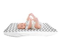Lessy Messy Diaper Changing Pad Covers, The Only Changing Pad Covers That are Leak-Proof and Washer/Dryer Safe, Elastic Edges Make for Snug Fit Around Changing Pad (Grey)