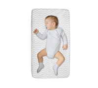 Lessy Messy Diaper Changing Pad Covers, The Only Changing Pad Covers That are Leak-Proof and Washer/Dryer Safe, Elastic Edges Make for Snug Fit Around Changing Pad (Grey)