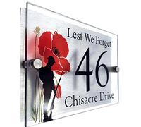Lest we forget, designer house number sign