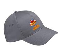 Lest We Forget P-Cap, Union Jack Poppy Flower Graphic Hat, Remembrance Day 2025 Tribute Cap UK (Graphite Grey)