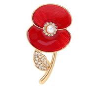 Lest We Forget Remembrance Day Red Poppy Pins Veteran Lapel Pin Badge Brooch Gifts