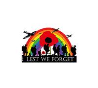Lest we Forget Remembrance Day Stickers - Suitable for Outside Window Application Remembrance Day from Home (Large)