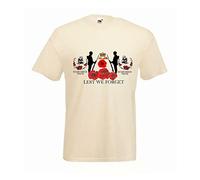 Lest We Forget Remembrance Military Remember Them Natural T-Shirt T-Shirt Size Medium Multi