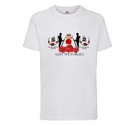Lest We Forget Remembrance Military Remember Them White T-Shirt Size Large