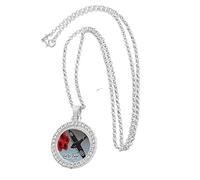 Lest We Forget Spitfire Military Silver Colour Necklace With Diamante Pendant And Gift Box