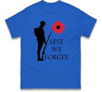 Lest We Forget T-Shirt,Veteran Shirt,Remembrance Day commemorations,British War,World War,Victory,Soldier Sacrifices,Patriotic, Armistice Day,UK Army,Memorial Unisex Gift Top Royal