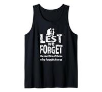 Lest We Forget The Sacrifice Armistice Remembrance Day Tank Top