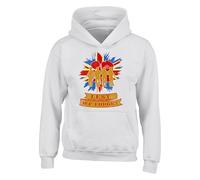 Lest We Forget Veterans UK Flag Hoodie - UK Armed Forces Day Military Remembrance Tee British Flag Unisex Hooded Sweatshirt Gift Top(M, White)