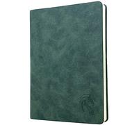 LeStallion Nice Dark Green Notebook - 120GSM A5 Fountain Pen Green Journal - 210 Numbered Pages, Table Contents | Soft Cover Faux Leather Journal | High End Luxury Notebook For Writing