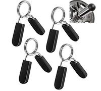 Lestino 1 inch (25 mm) Spring Clip Collars (Pack of 4), Exercise Collars Barbell Clamps for Standard 1 inch Smooth Weight Bar, Curl Bar and Dumbbell Handle (Non-Threaded)