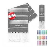 LeStoff Hammam Towel/Guest Towel, 100% Organic Cotton, 50x100, Anthracite