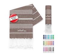 LeStoff Hammam Towel, Guest Towel, 100% Organic Cotton, 50x100 cm, Brown