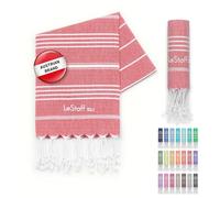 LeStoff Hammam Towel, Guest Towel, 100% Organic Cotton, 50x100 cm, Red