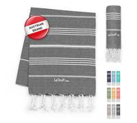 LeStoff Hammam Towel XXL/Picnic Blanket, 100% Organic Cotton, Anthracite
