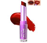 Lestpola Matte Gloss Lipstick Red Rose 2 Colours Velvet Matte Lip Stain, Creamy Texture, Long-Lasting Waterproof Lip Gloss Lip Care for Lips Make-Up, Vegan Lipstick Lip Tint for Women 08