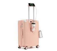 lesulety Large Hard Shell Suitcase 4 Wheels Lightweight Big Hand Luggage Case 28 Inch Luggage Suitcase with USB Charger,Cup Holder and Lock,73x46x32cm,Pink,L