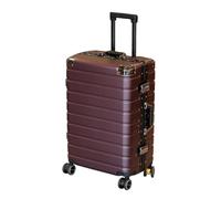 lesulety Medium Hard Shell Suitcase 4 Wheels Lightweight Cabin Suitcase with Brake 24 Inch Travel Suitcase with Horizontal Stripes Carry On Luggage Cabin Without Zippers,Purple,Medium 24 INCH