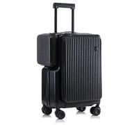 Lesulety Suitcase Medium Lightweight Hard Shell Luggage Small Travel Suitcase Wheeled Expandable Medium Size with Side Opening, 4 Wheels and Cup Holder,Black,24 inches