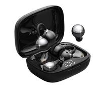 LESUN Chic Open-Ear Headphones & Mini Earbuds 2-in-1 Set - 36H Battery Life, Deep Bass, Ultra-Compact & IPX5 Waterproof. Perfect for Work, Sports, and Sleep with Day/Night Wear Mode (Black)