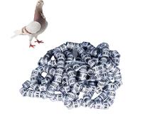 Lesunbak 2025 Pigeon Leg Rings, 50PCS Pigeons Rings, Training Identification Bird Foot Ring, Bird Foot Rings Pegeon Accessories For Racing Parrot Chicks Duck