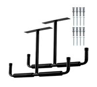 Lesunbak 2PCS Overhead Garage Storage Hooks, T-Shaped Overhead Garage Storage Rack, Ceiling Heavy Duty Utility Hooks for Pipes, Lumber, Fishing rods and skis