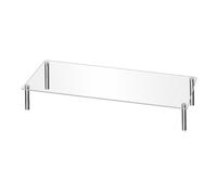 Lesunbak Acrylic Riser Shelf, Perfume Organiser,Single Tier Clear Display Stand, Clear Riser Display Shelf for Makeup Figures Toys Desktop Cupcake Desserts Perfume Collection