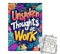 Lesunbak Adult Painting Book, Unspoken Thoughts at Work Coloring Book, Share Emotions and Reflections 20 Pages Single-Sided Coloring Books, Birthday Present for Men, Women and Teens