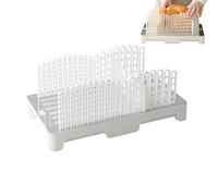 Lesunbak Bread Loaf Slicer, Adjustable Bread Slicer with Crumb Tray, Baking Supplies Slicing Guide Loaf Cutting with Adjustable Width, Kitchen Accessories Foldable for Perfect Slices