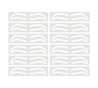 Lesunbak Brow Mapping Guide Paper - Brow Shape Tape - 10 Pairs Professional Eyebrow Dyeing Ruler, Dyeing Tinting Shaper, Auxiliary Stamp, Eyebrow Protection
