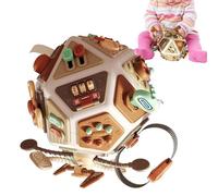 Lesunbak Busy Cube Toys | Preschool Education Learning Activity - Travel Activities Busy Cube,for Carseat Plane Travel Home