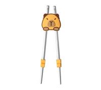 Lesunbak Chopstick Helpers for Kids - Silicone Chopsticks Connector,Washable Reusable Connector, Cute Capybara Trainer for Home Learning Snacking Practice