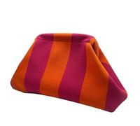 Lesunbak Dumpling Purses For Women, Summer Crochet Wallets, Woven Handbags, Colorblock Bags, Casual Vertical Stripe Bag, Elegant Evening Bags, Suitable For Weddings