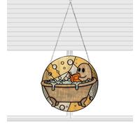Lesunbak Ghost Reading Ornament | Window Decorations Acrylic Ghost Ornament - Exquisite Versatile Indoor Outdoor Decoration for Living Room Farm House