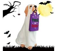 Lesunbak Halloween Golden Retriever Figure, Ghost Dog Figurine, Ghost Dog Halloween Figurine For Homes, Yards, Gardens Table Top, Halloween Dog Statue Outdoor