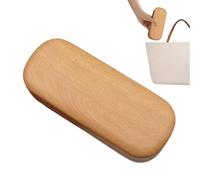 Lesunbak Hard Shell Wooden Glasses Case, Yellow, Vintage Style, Built-in Iron Sheet + Wood Grain Patch, Velvet Lining