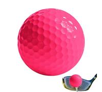 Lesunbak Practice Golf Balls, Colored Practice Golf Balls, Soft PU Golf Practice Balls, Toys Golf Outdoor Playset, Indoor Outdoor Golf Training Aid Balls, Golf Practice Ball Light-WeightDurable, Pink