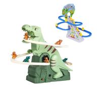 Lesunbak Rollercoaster Toy Electric Duck Dinosaur Toy, Dinosaur Chasing Race Track Game Set, Track Game Set Assembly Toys